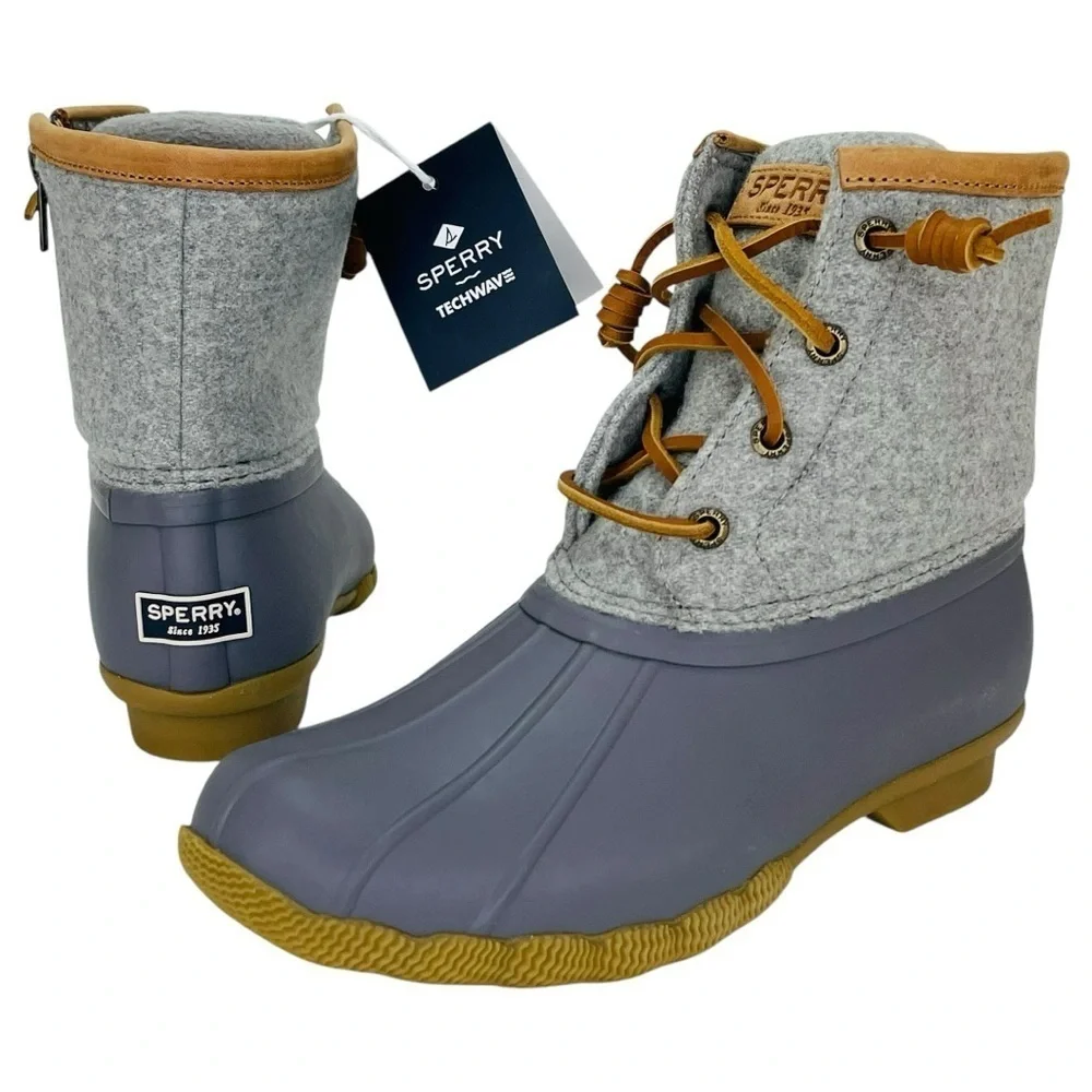Sperry Saltwater Wool Insulated Womens Ankle Rain Boots Size 5.5M